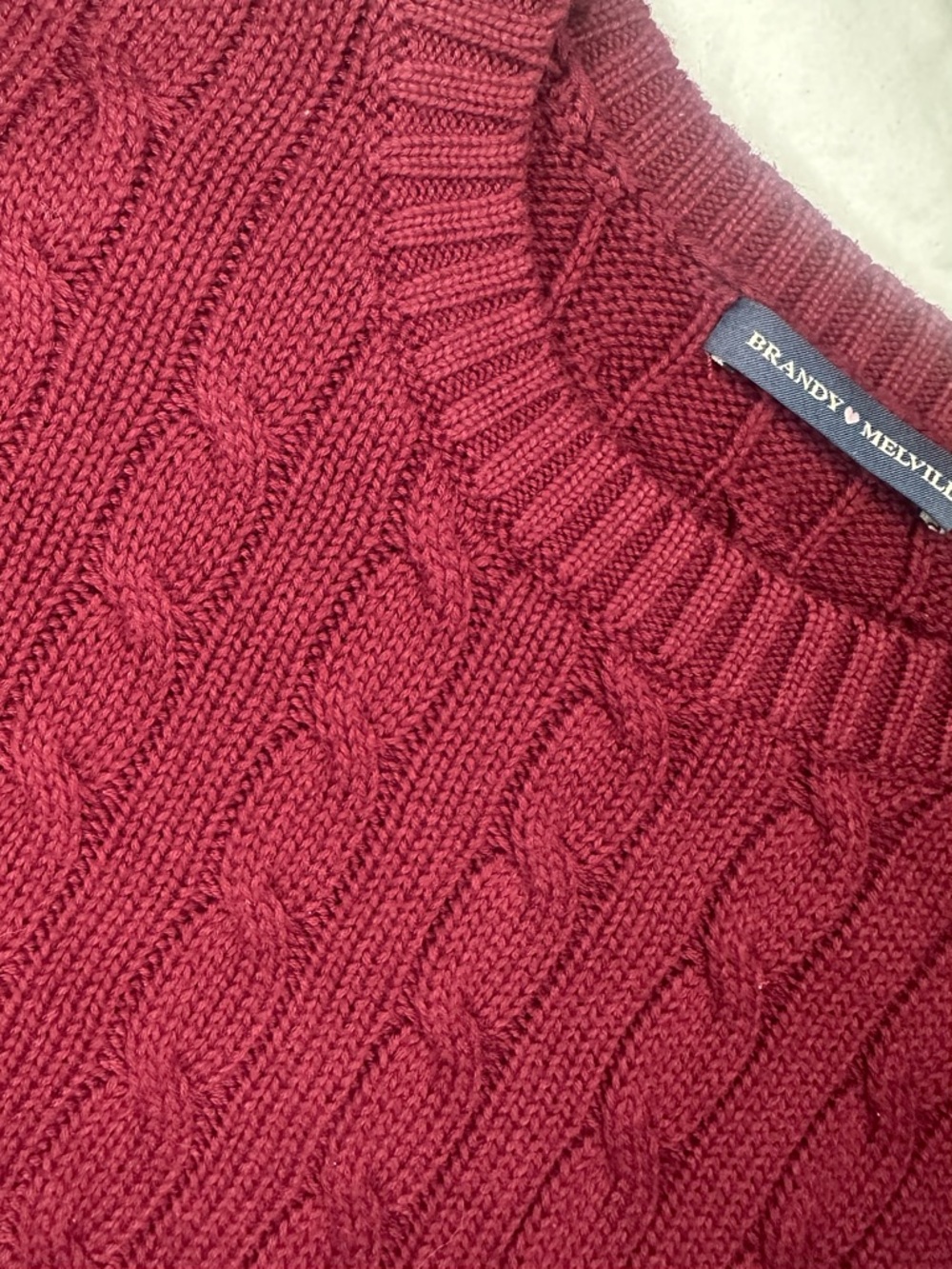 Brandy Melville Martha  Cotton Blend Cable Knit Sweater - Picture 9 of 9